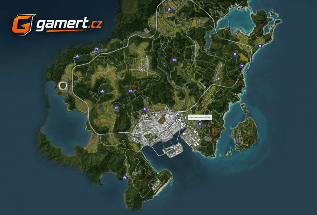 Forza Horizon 6 mapa aut stodol