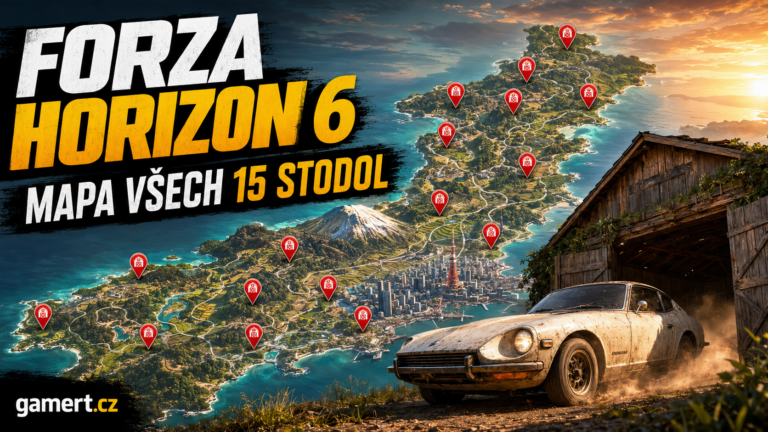 Forza Horizon 6 mapa všech stodol na gamert.cz